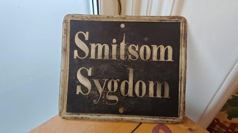 Blikskilt for Smitsom Sygdom