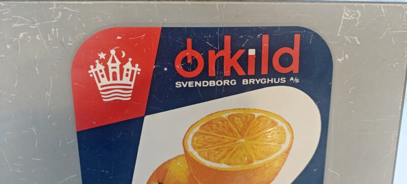 Svenborg Bryghus. Órkild. Kasseskilt. Appelsinvand