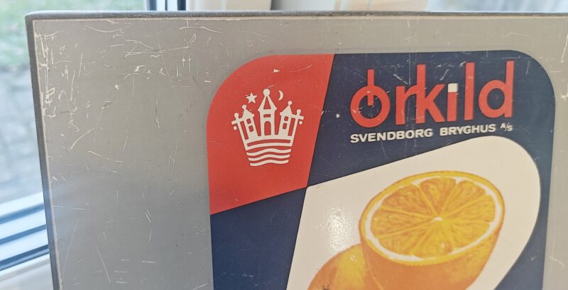 Svenborg Bryghus. Órkild. Kasseskilt. Appelsinvand